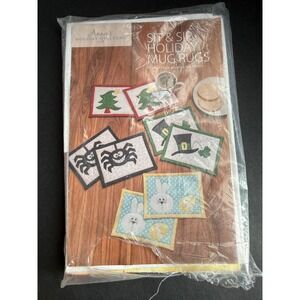 Annie's Holiday Quilters Club Sit & Sip Holiday Mug Rugs Kit Wilmington Prints